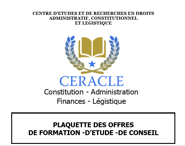 PLAQUETTE DES OFFRES DE FORMATION – D’ETUDE -DE CONSEIL
