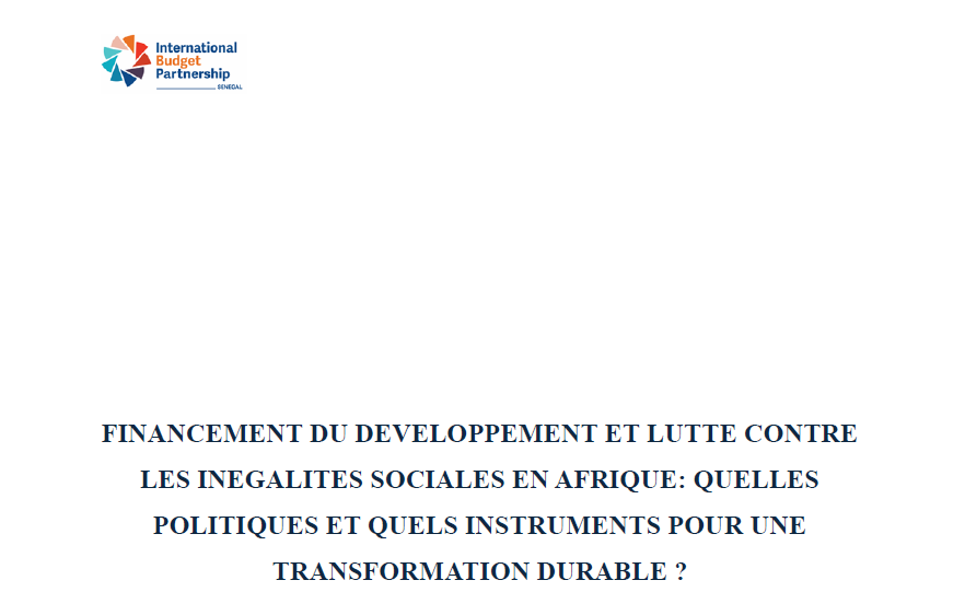 Appel à contribution pour la réalisation d’un ouvrage collectif sur le « Financement du développement et lutte contre les inégalités sociales en Afrique: quelles politiques et quels instruments pour une transformation durable ?